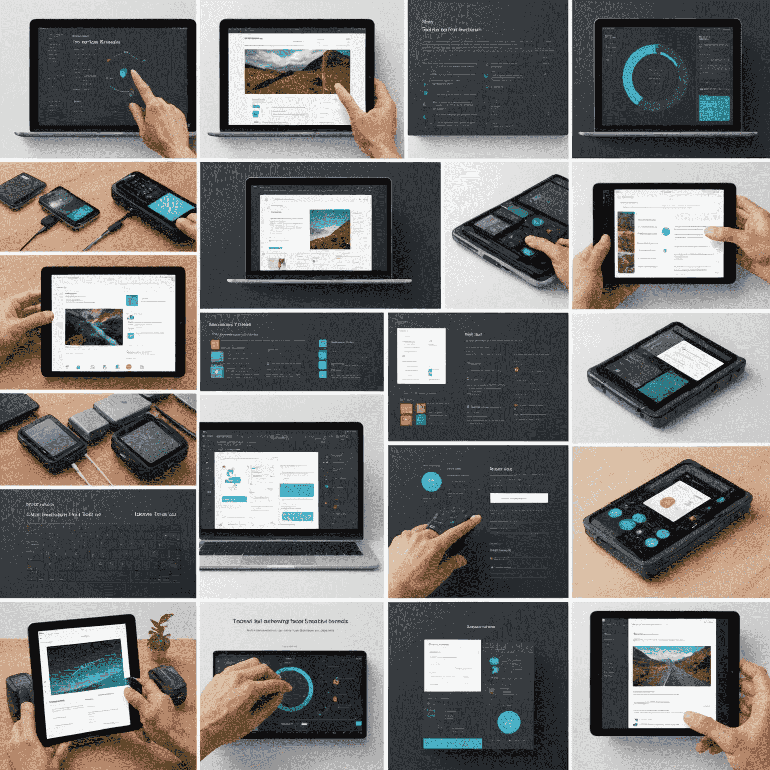 Collage de capturas de pantalla de las 5 herramientas mencionadas en acción, mostrando sus interfaces y funcionalidades principales